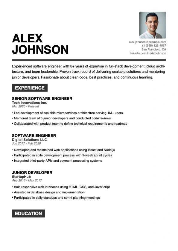 Free Bold Resume Template - High-impact design with strong typography - ATS-friendly professional resume design for job applications