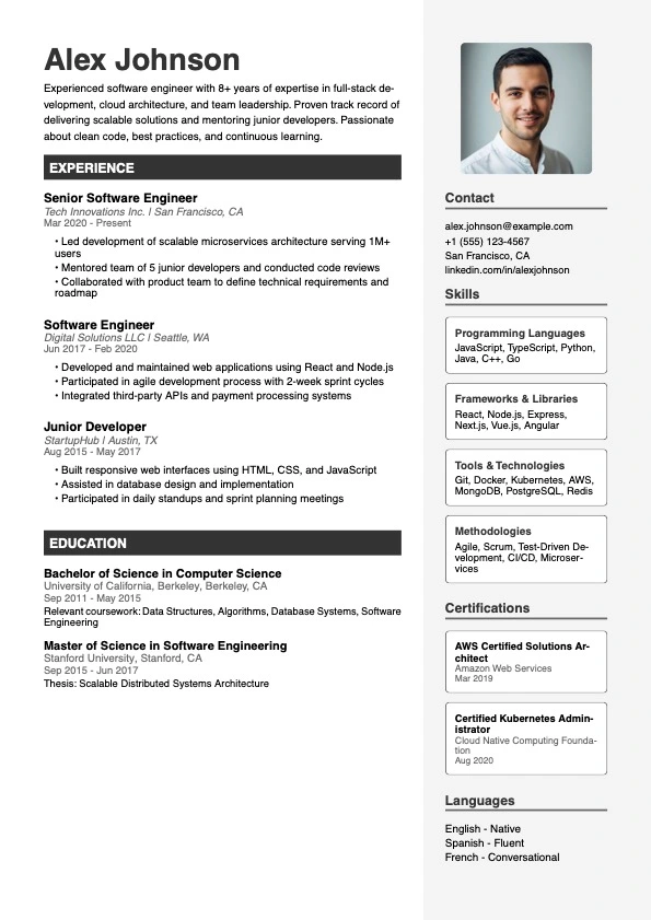 Free Smart Grid Resume Template - Organized functional layout with modular skills - ATS-friendly professional resume design for job applications